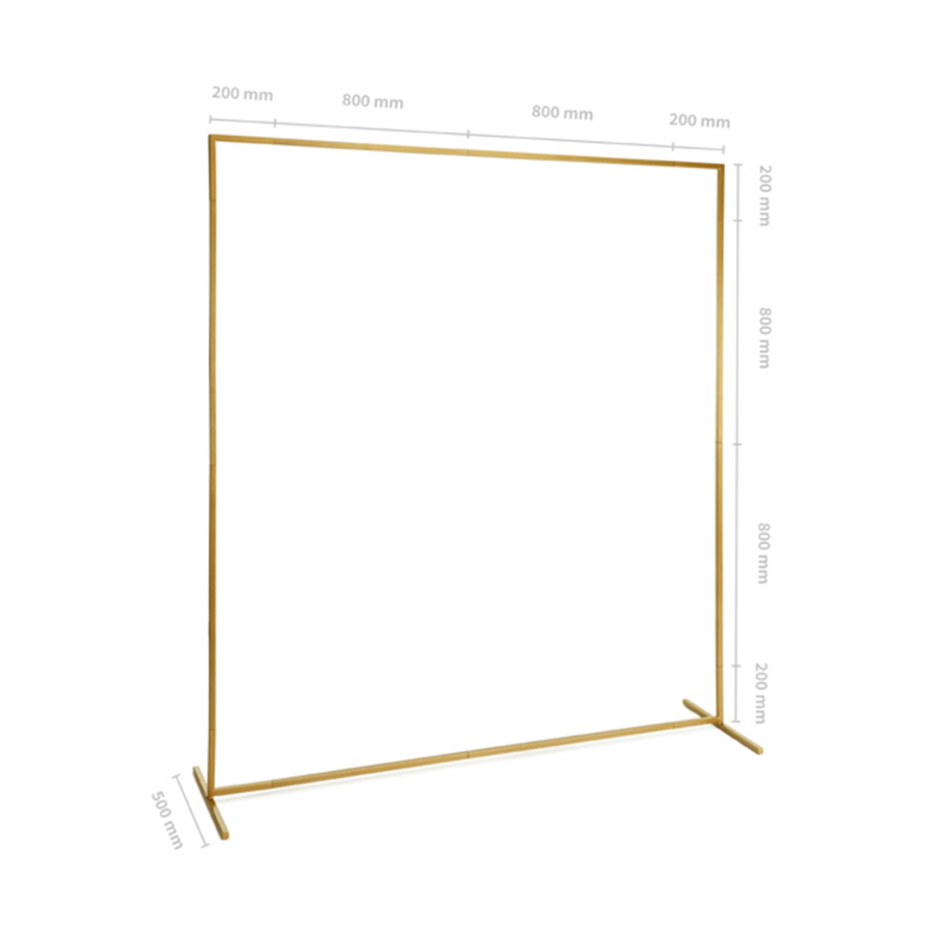 1 Ballongestell - Gold - 200x200 cm