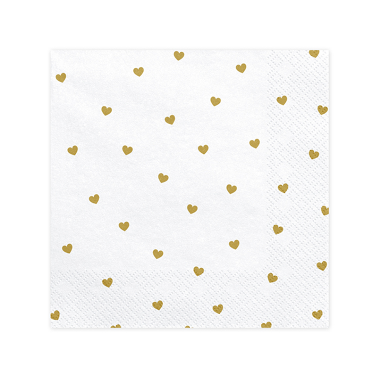 20 Servietten Trend - 33cm - White With Hearts