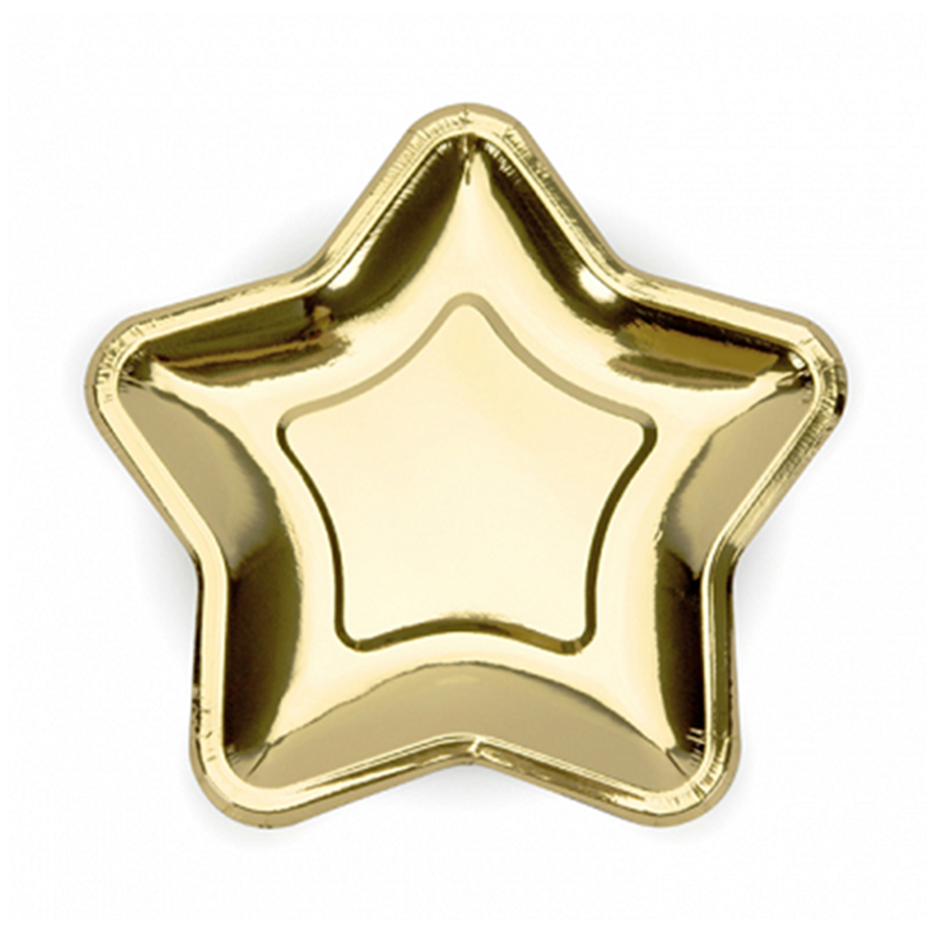 6 Pappteller Trend - Ø 23cm - Gold Star