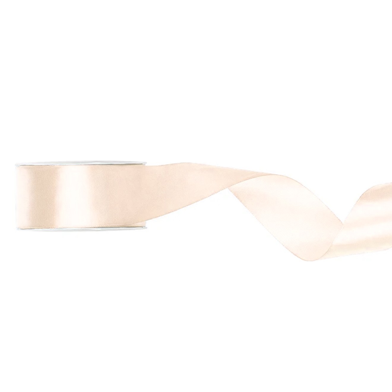 1 Ballonband - Satin - 25mm - Creme