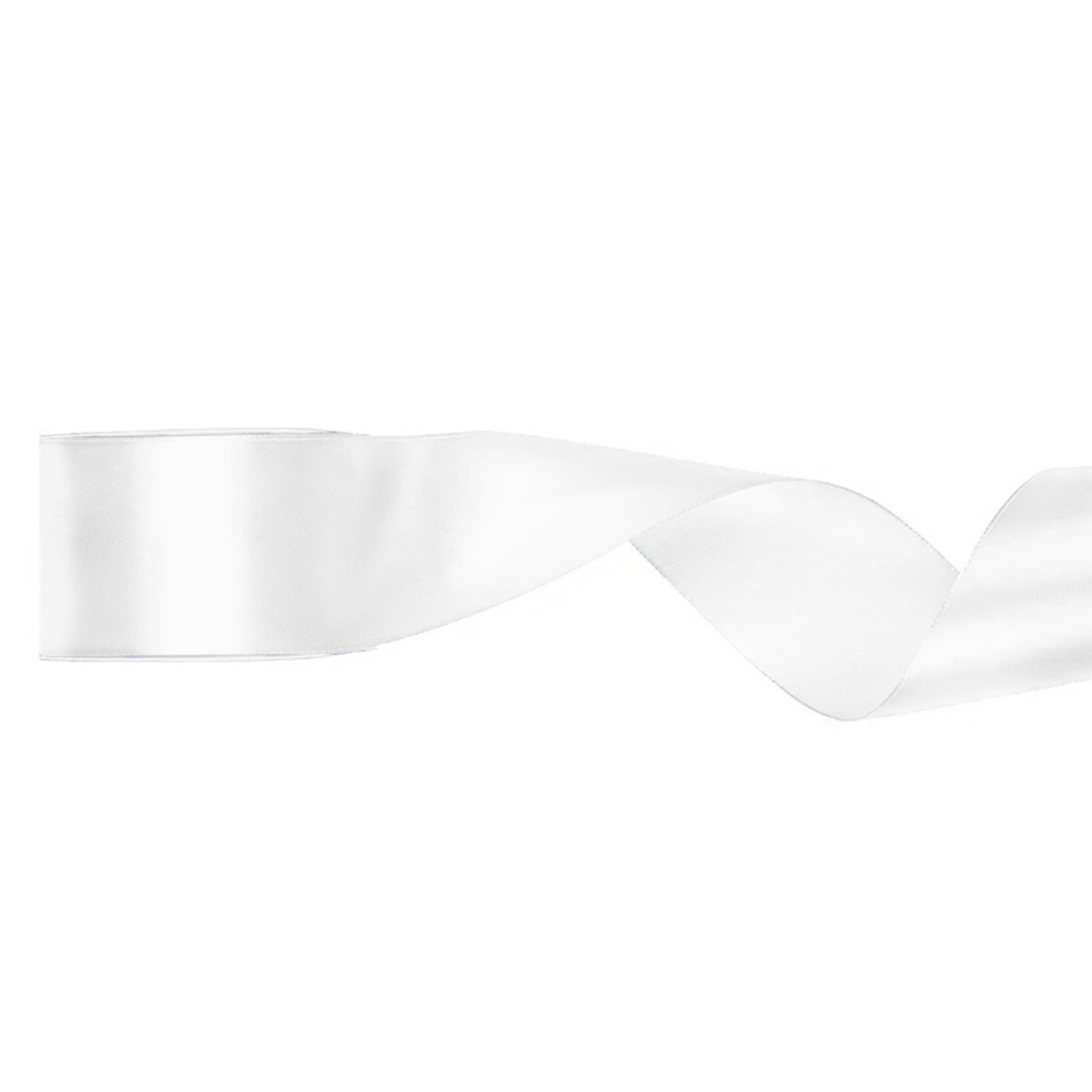 1 Ballonband - Satin - 50mm - Weiß
