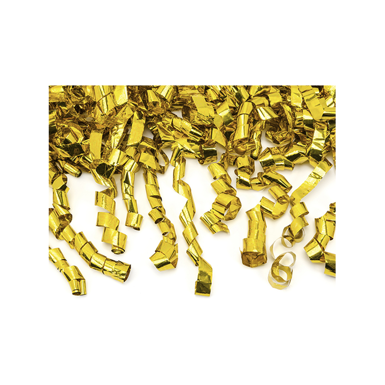 1 Konfettikanone - 40cm - Metallic - Luftschlangen - Gold