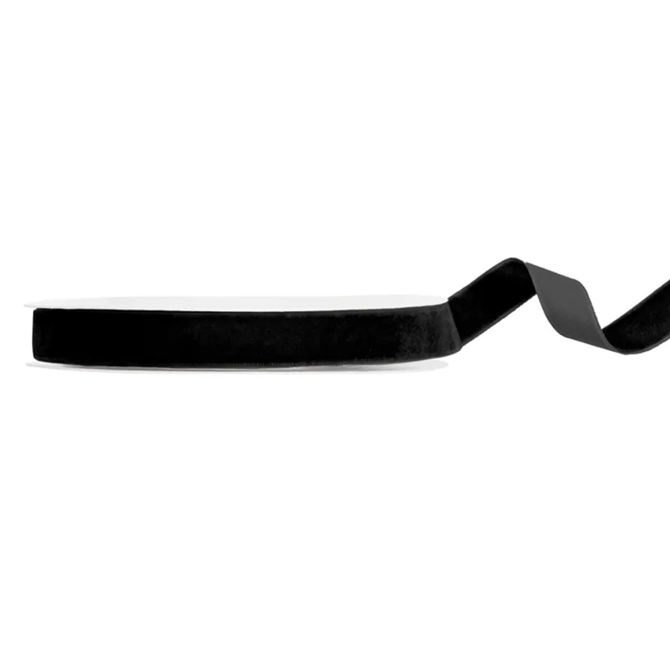 1 Ballonband - Velour - Schwarz - 15mm