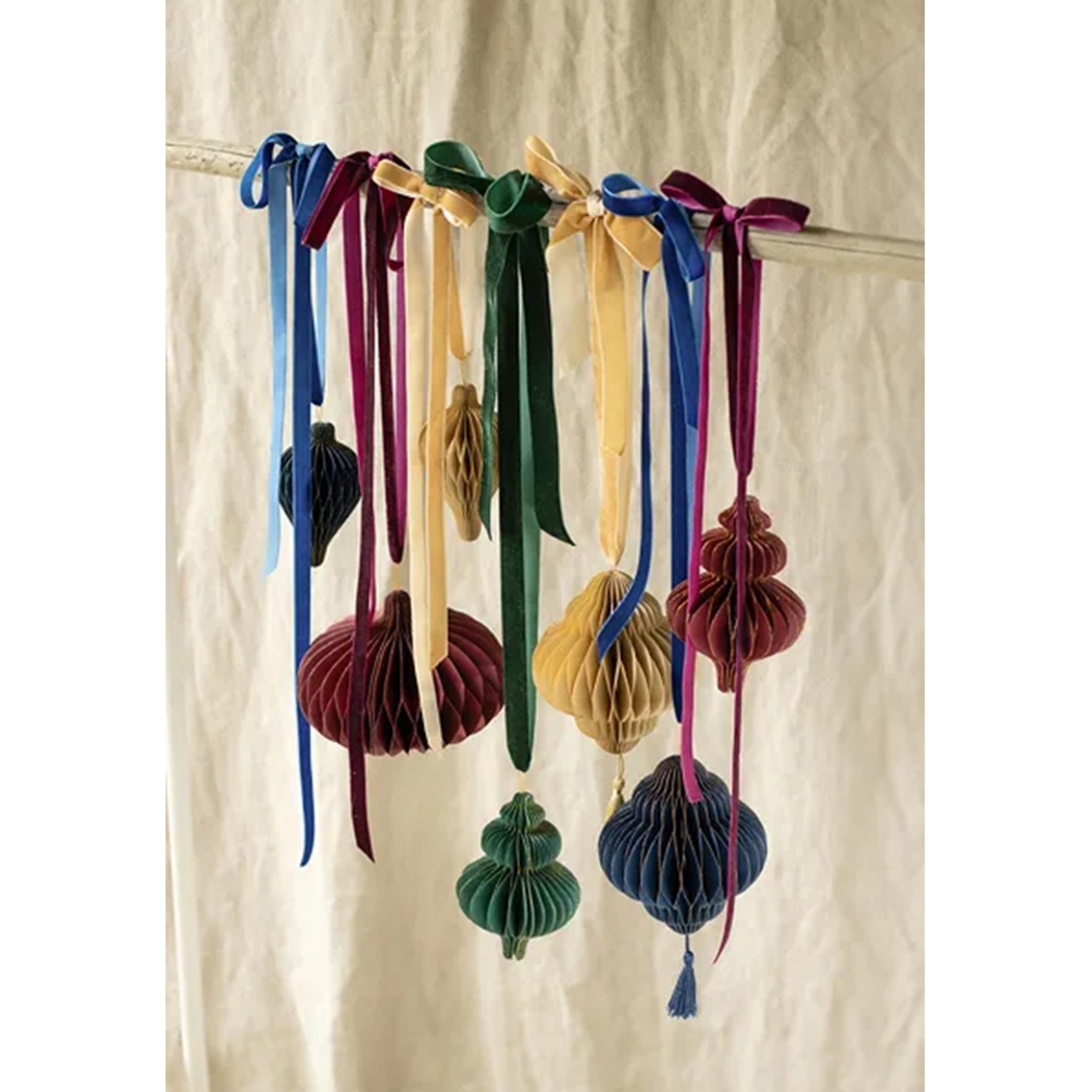 1 Ballonband - Velour - Dunkelrot - 15mm