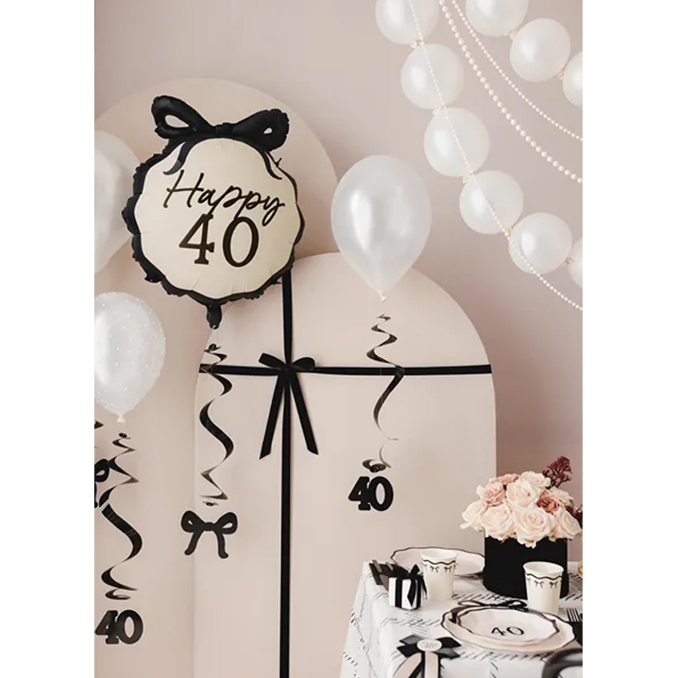 1 Ballonband - Velour - Schwarz - 25mm