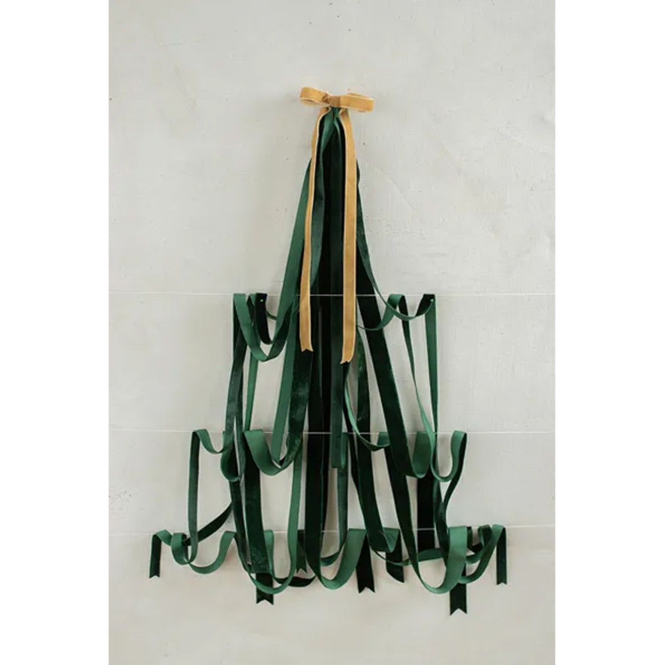 1 Ballonband - Velour - Flaschengrün - 25mm