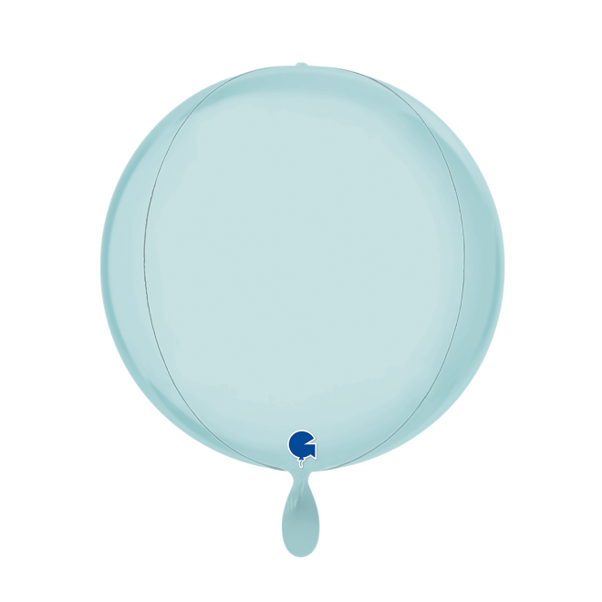 1 Balloon 4D - Globe - Satin Pastel Blue