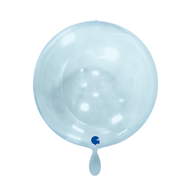 1 Balloon 4D - Globe - Transparent Blue