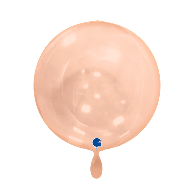 1 Balloon 4D - Globe - Transparent Orange