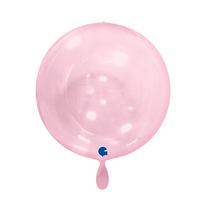 1 Balloon 4D - Globe - Transparent Pink