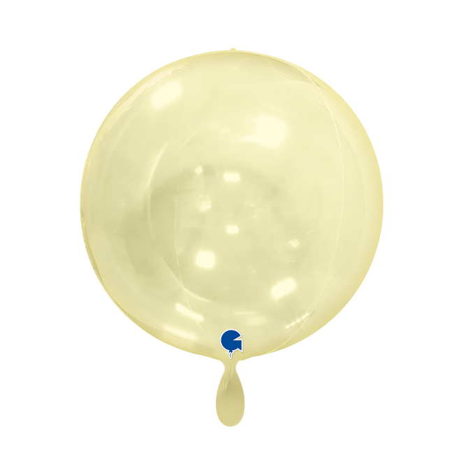 1 Balloon 4D - Globe - Transparent Yellow