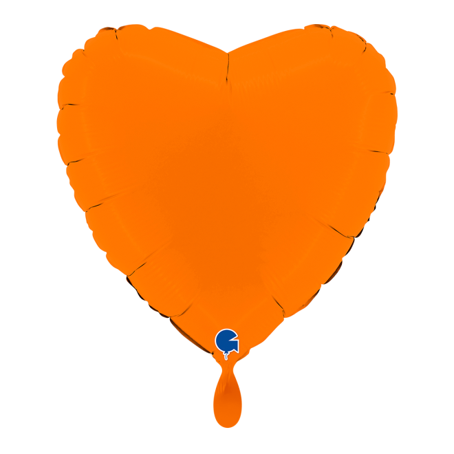 1 Balloon - Heart - Matte Orange