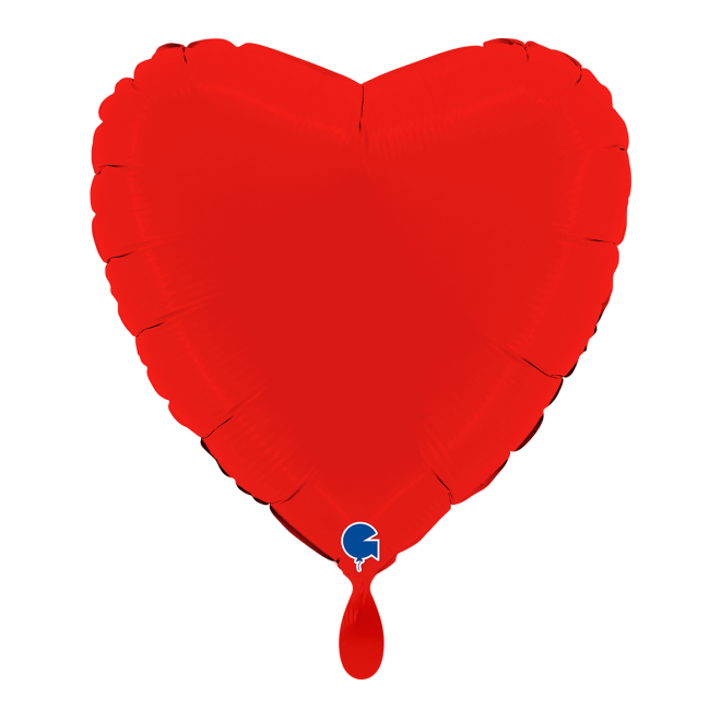1 Balloon - Heart - Matte Red