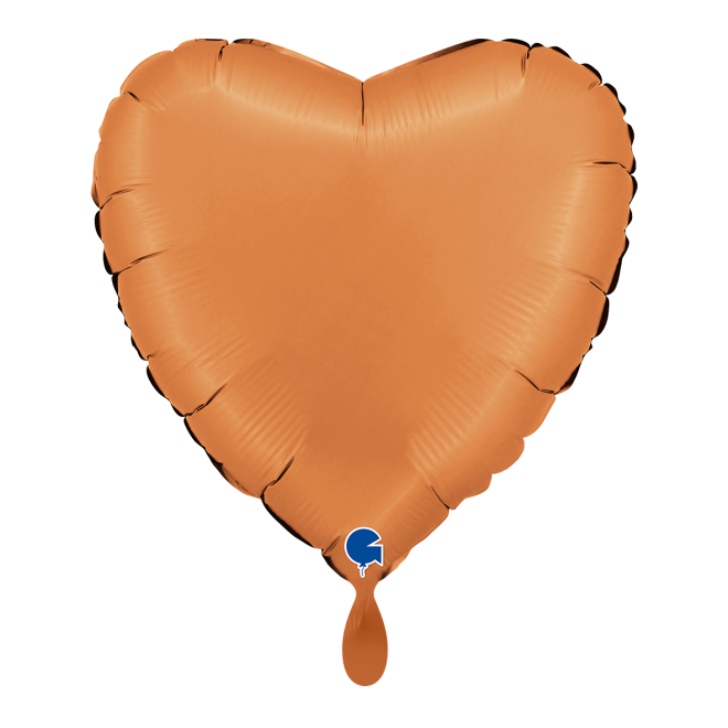 1 Balloon - Heart - Satin Caramel