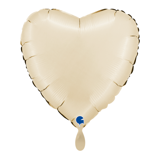 1 Balloon - Heart - Satin Cream