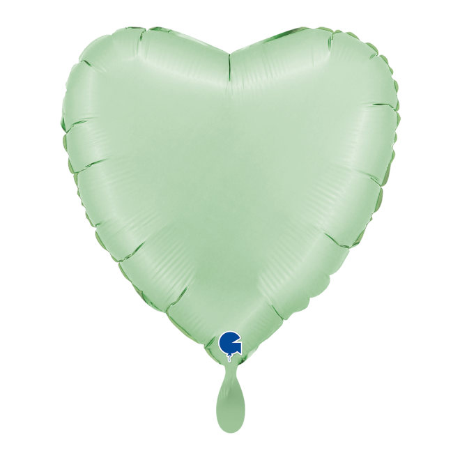 1 Balloon - Heart - Satin Glazed Mint