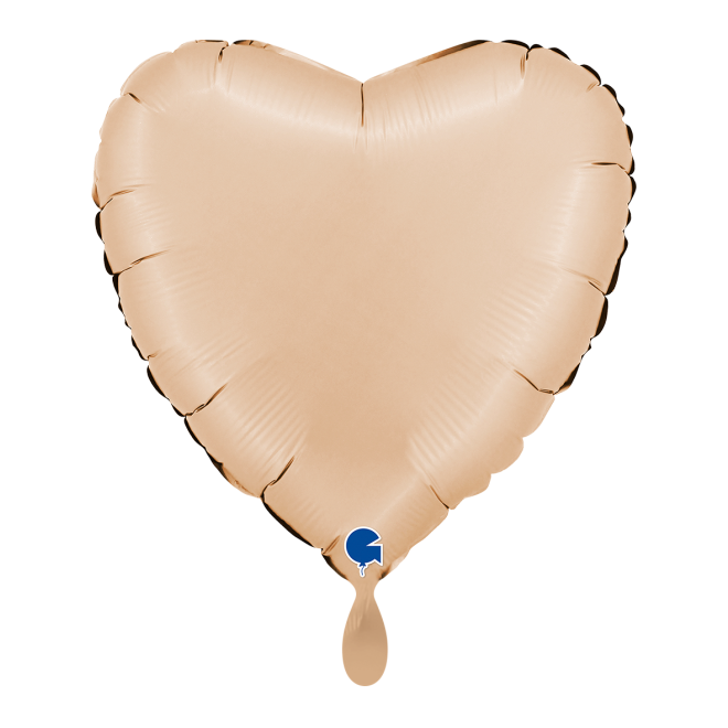 1 Balloon - Heart - Satin Nude