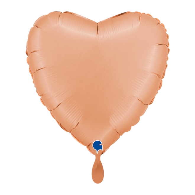 1 Balloon - Heart - Satin Peach