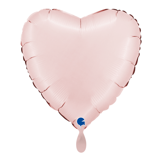 1 Balloon - Heart - Satin Pastel Pink