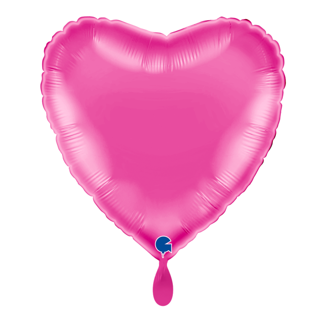 1 Balloon - Heart - Fuxia