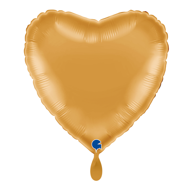 1 Balloon - Heart - Sunset Gold