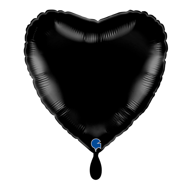 1 Balloon - Heart - Black