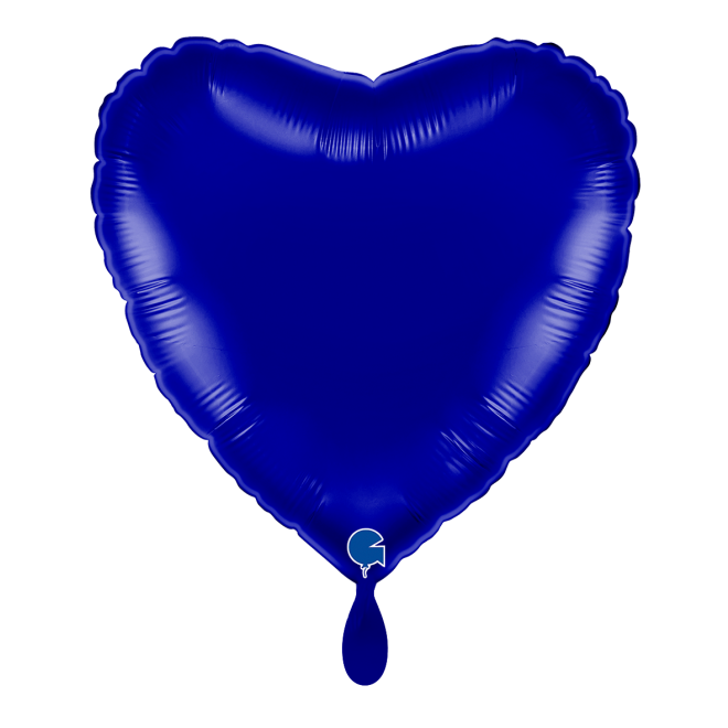 1 Balloon - Heart - Blue Capri