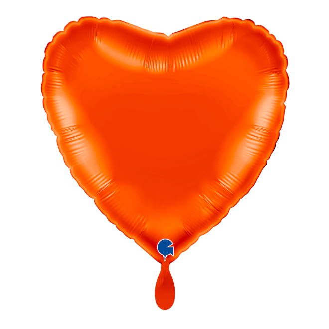 1 Balloon - Heart - Orange