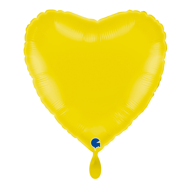 1 Balloon - Heart - Pastel Yellow
