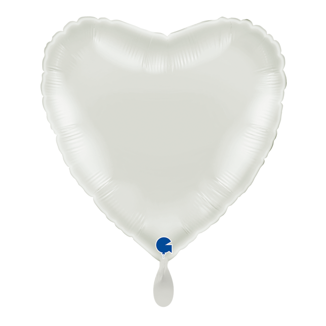 1 Balloon - Heart - White