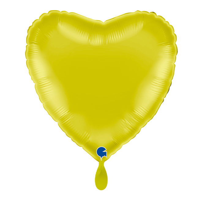 1 Balloon - Heart - Yellow