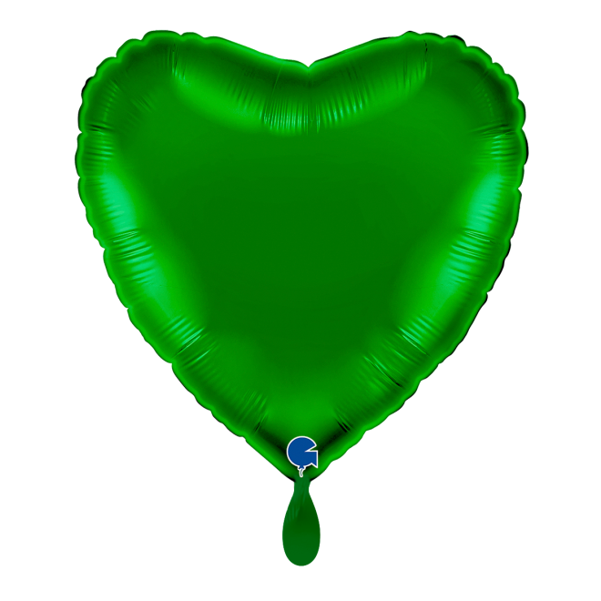 1 Balloon - Heart - Green