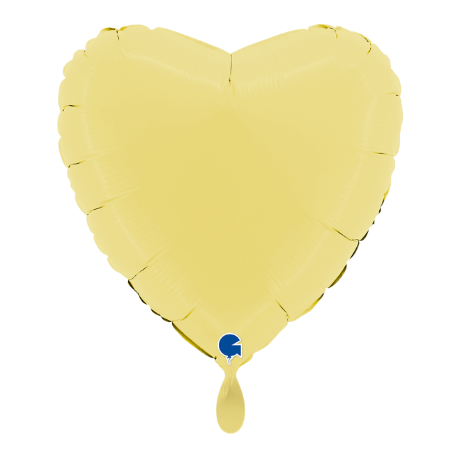 1 Balloon - Heart - Matte Yellow
