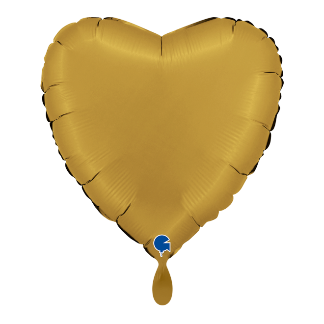 1 Balloon - Heart - Satin Gold