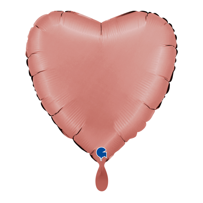 1 Balloon - Heart - Satin Rose Gold