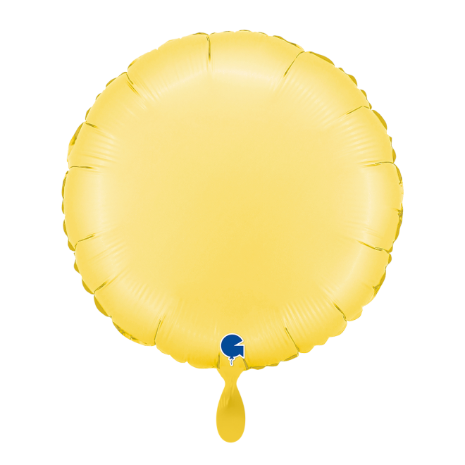 1 Balloon - Round - Satin Banana Yellow