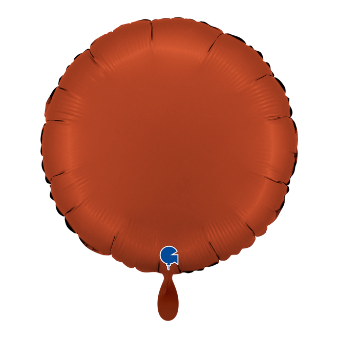 1 Balloon - Round - Satin Brick Red