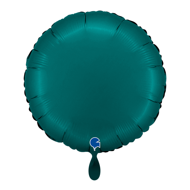 1 Balloon - Round - Satin Emerald Green