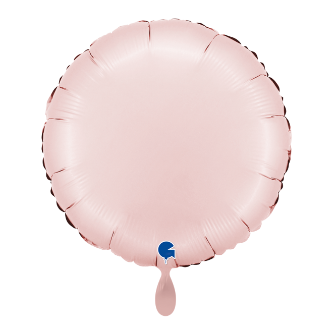 1 Balloon - Round - Satin Pastel Pink