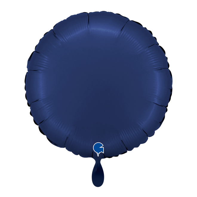 1 Balloon - Round - Satin Blue Navy