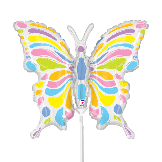 10 Miniballoons Airfilled - Pastel Butterfly (Unverpackt)
