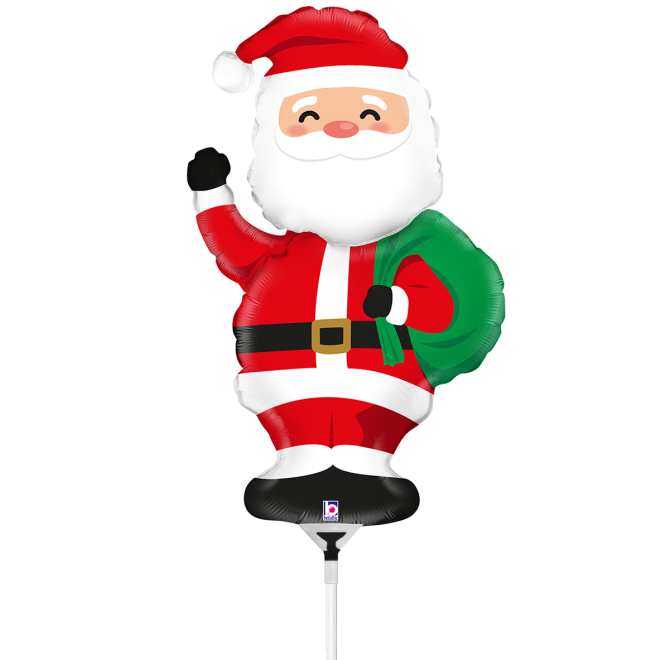 10 Miniballoons Airfilled - Santa (Unverpackt)