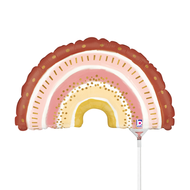 10 Miniballoons Airfilled - Boho Rainbow (Unverpackt)