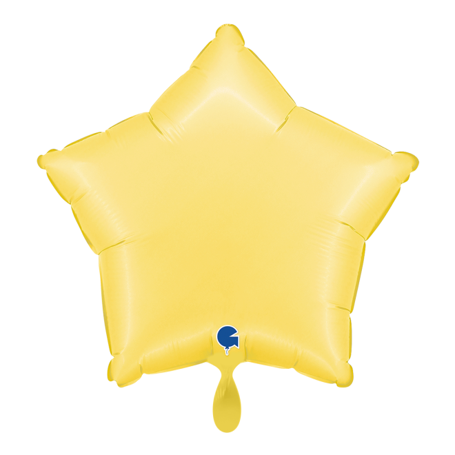 1 Balloon - Star - Satin Banana Yellow