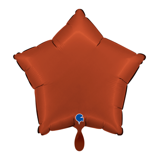 1 Balloon - Star - Satin Brick Red