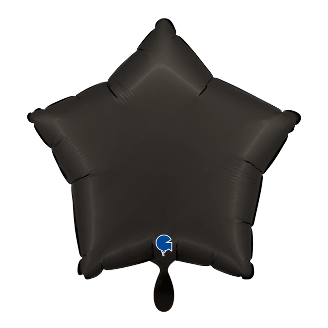 1 Balloon - Star - Satin Fumé Black
