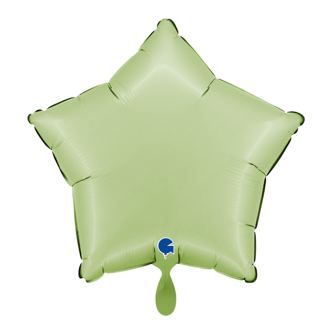 1 Balloon - Star - Satin Olive Green