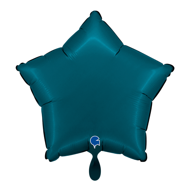 1 Balloon - Star - Satin Petrol Blue