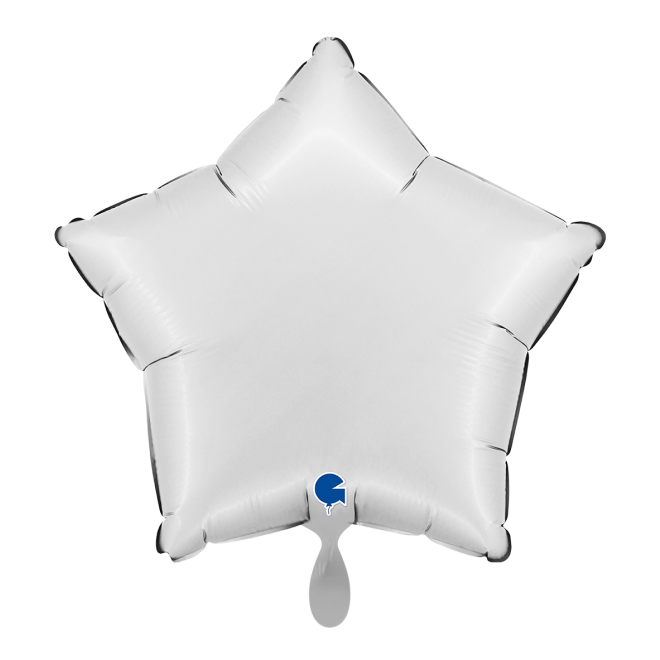 1 Balloon - Star - Satin White