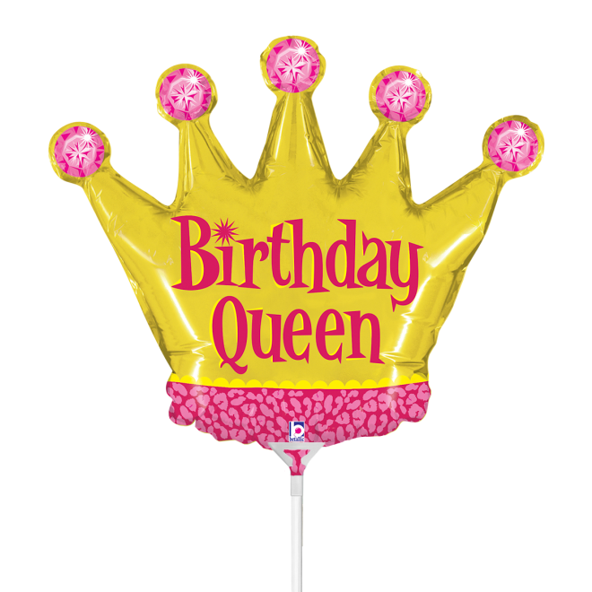 10 Miniballoons Airfilled - Birthday Queen (Unverpackt)